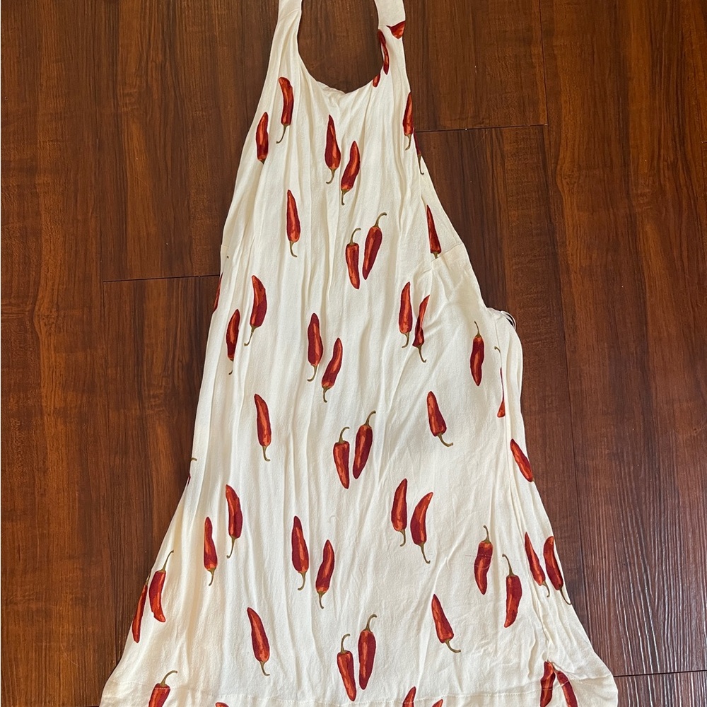 Reformation White and Red Mini Dress